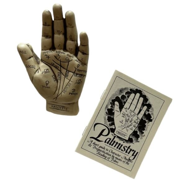 Palmistry Hand, Fortune Telling, Palm Reading, Vintage Halloween, Dark Academia - Picture 1 of 11